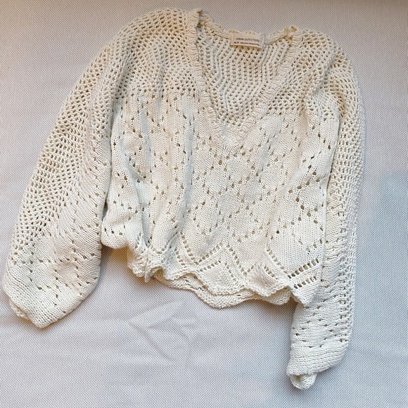 Urban Outfitters Sweaters - Urban Outfitters Cream Cropped Sweater